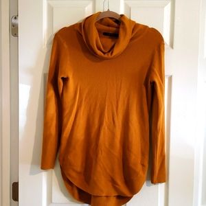 Yellow, cowl neck sweater